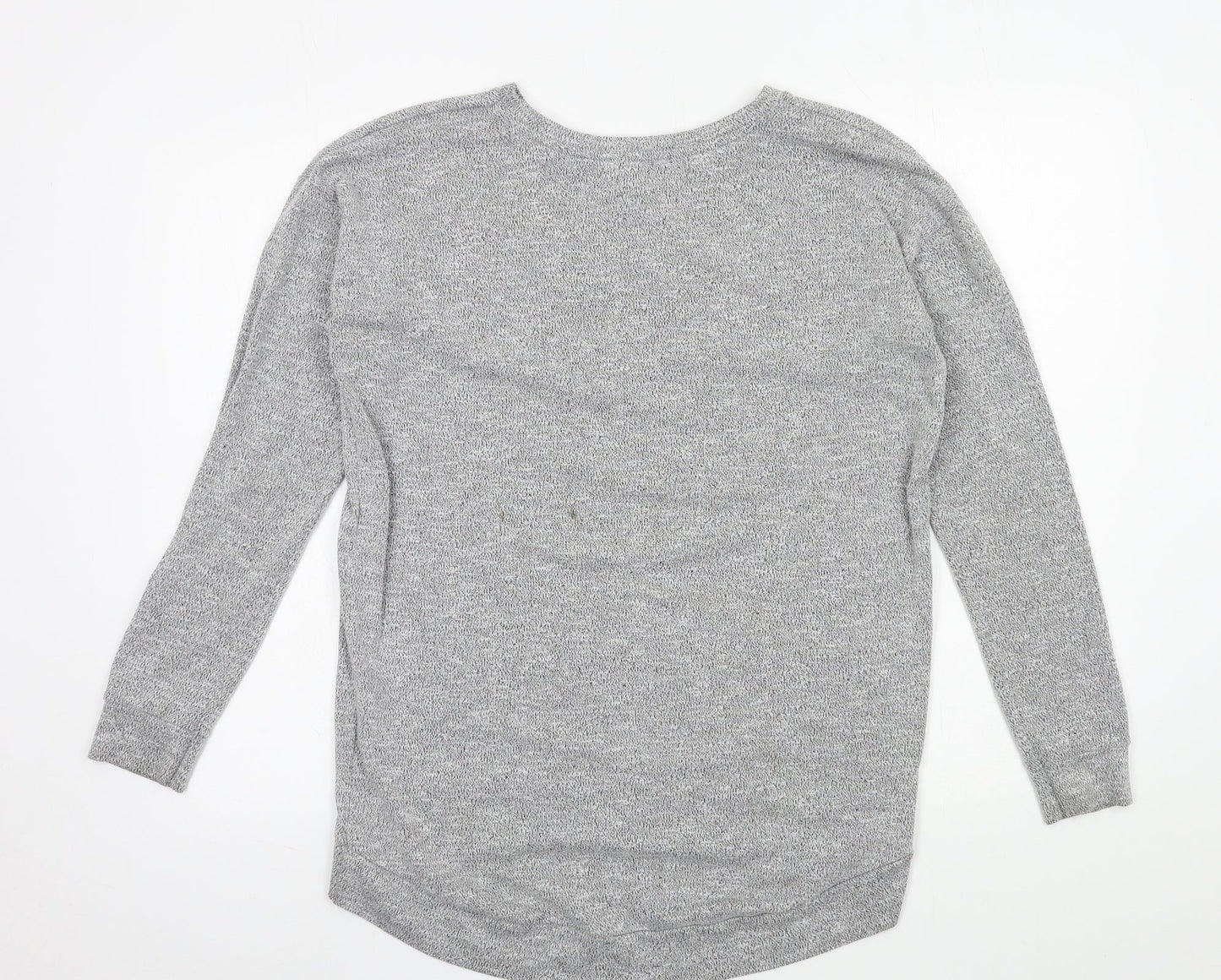 New Look Womens Grey  Jersey Pullover Sweatshirt Size 6  - Style