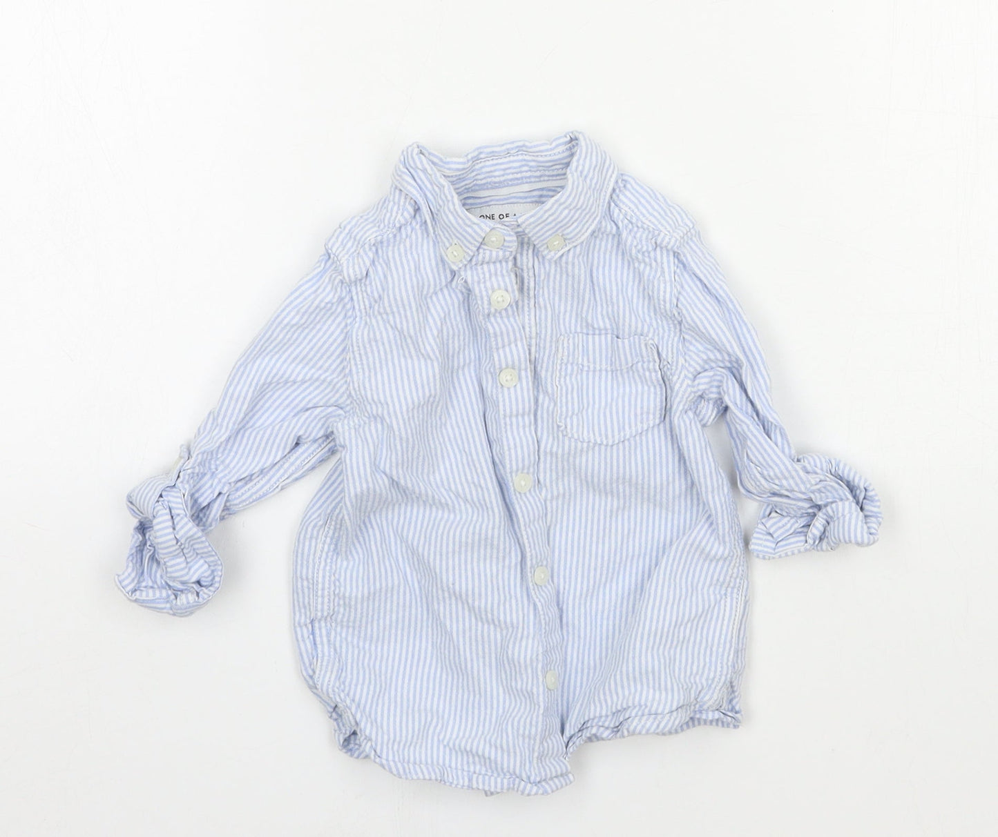 Marks and Spencer Boys Blue   Basic Button-Up Size 18-24 Months