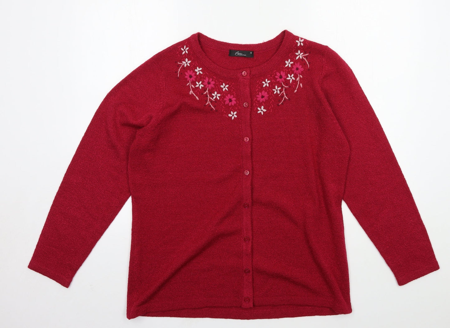 Bonmarché Womens Pink  Knit Cardigan Jumper Size M