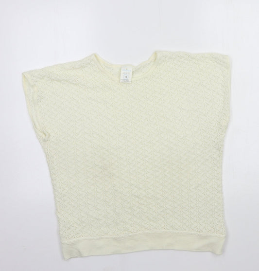 Littlewoods Womens Ivory  Knit Basic T-Shirt Size 18