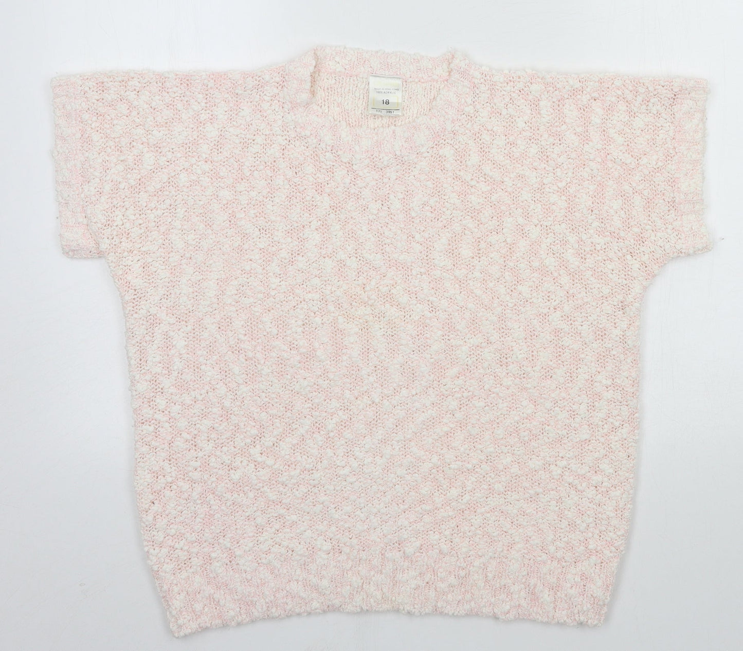 Preworn Womens Pink  Knit Pullover Jumper Size 18