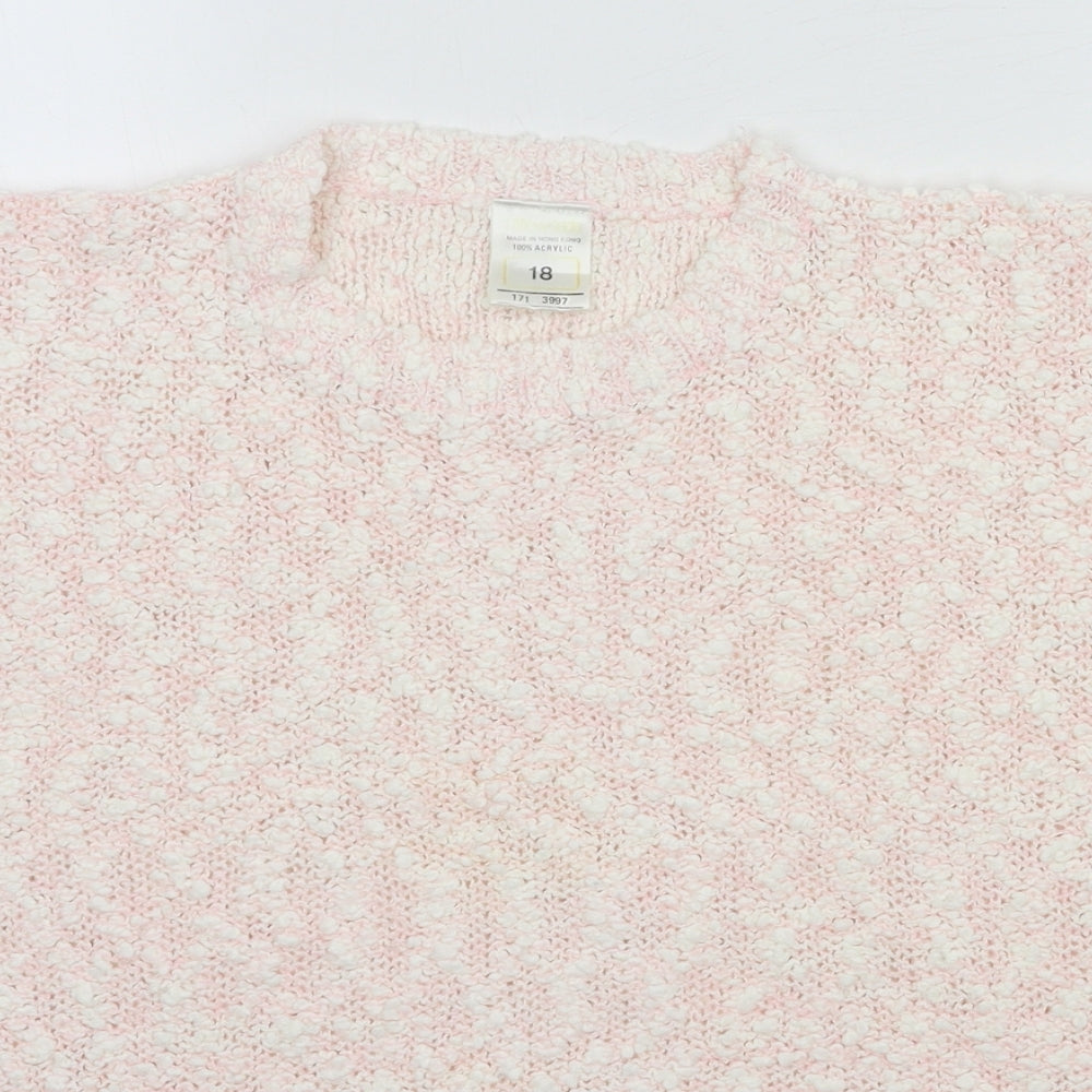 Preworn Womens Pink  Knit Pullover Jumper Size 18