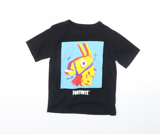 Fortnite Boys Black   Basic T-Shirt Size M  - Fortnite