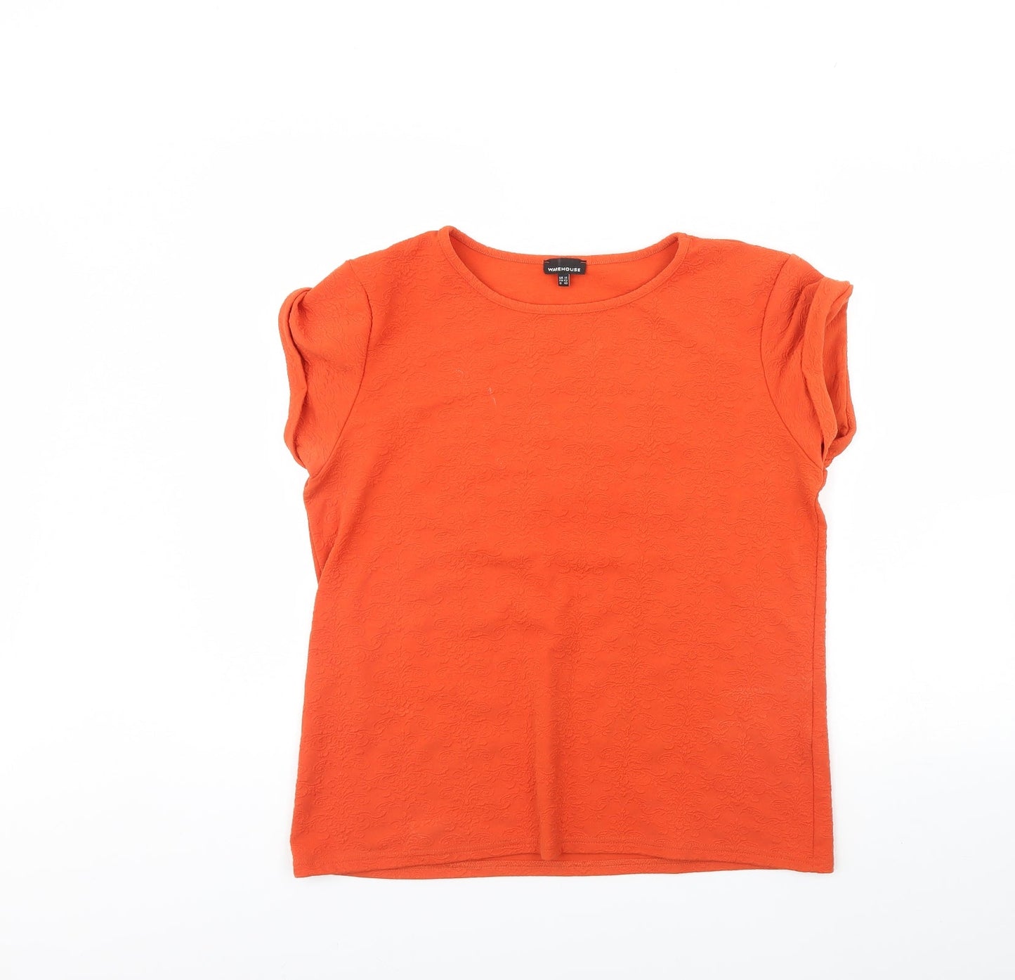 Warehouse Womens Orange   Basic Blouse Size 14