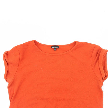 Warehouse Womens Orange   Basic Blouse Size 14