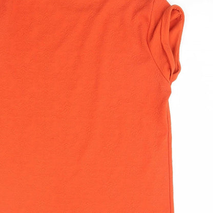 Warehouse Womens Orange   Basic Blouse Size 14