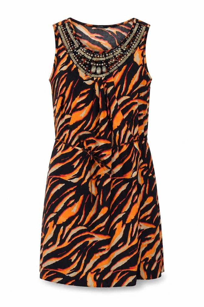 Julien Macdonald Womens Black Animal Print  Shift  Size 12