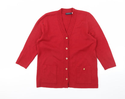 Preloved Your Sixth Sense Womens Red   Jacket  Size L - Front