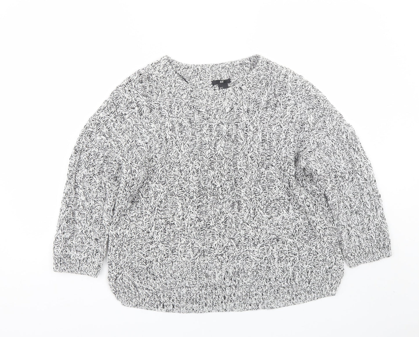 H&M Womens Grey   Pullover Jumper Size S