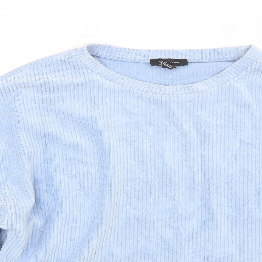 New Look Womens Blue Striped  Pullover Jumper Size L
