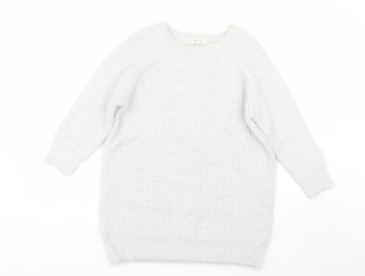 River Island Womens Silver   Pullover Jumper Size 8