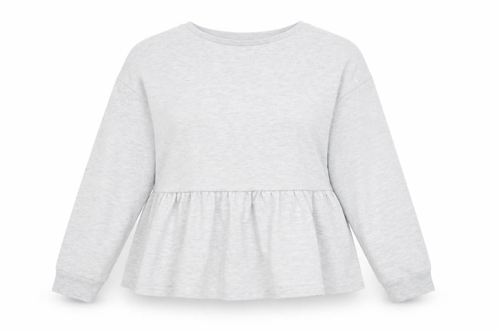 Papaya Womens Grey   Pullover Sweatshirt Size S