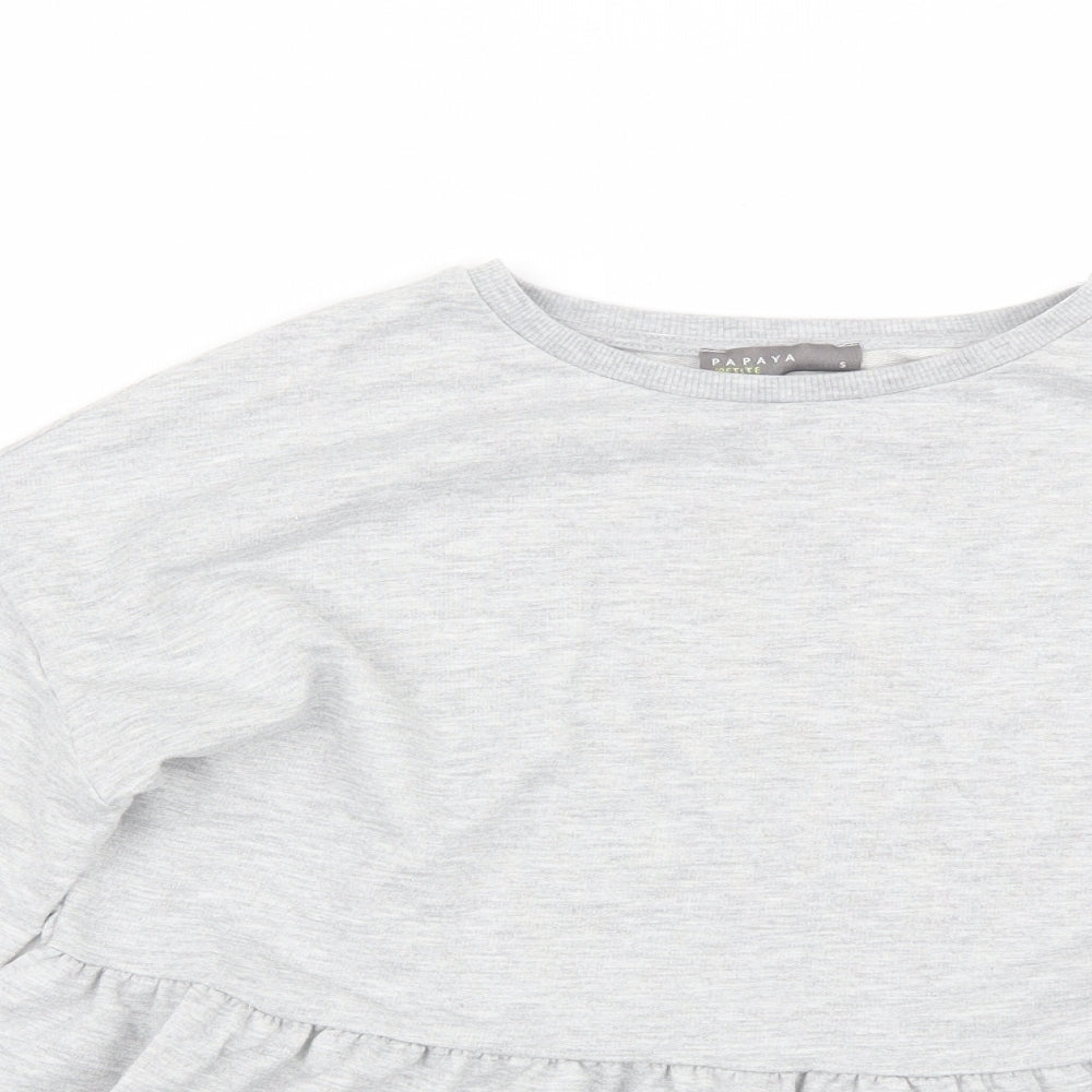 Papaya Womens Grey   Pullover Sweatshirt Size S