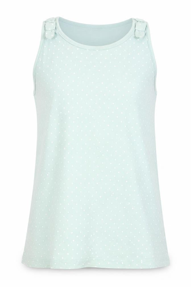 George Girls Green Polka Dot  Basic Tank Size 11-12 Years