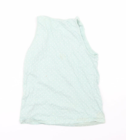 George Girls Green Polka Dot  Basic Tank Size 11-12 Years