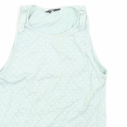 George Girls Green Polka Dot  Basic Tank Size 11-12 Years