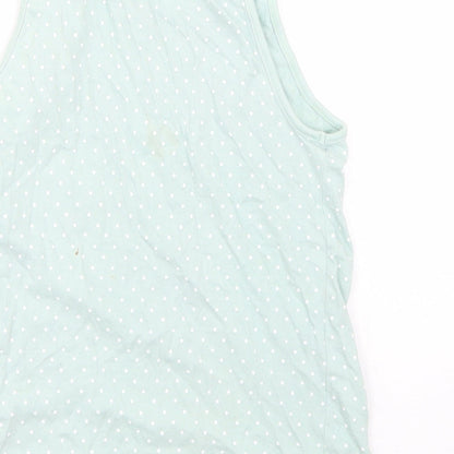 George Girls Green Polka Dot  Basic Tank Size 11-12 Years