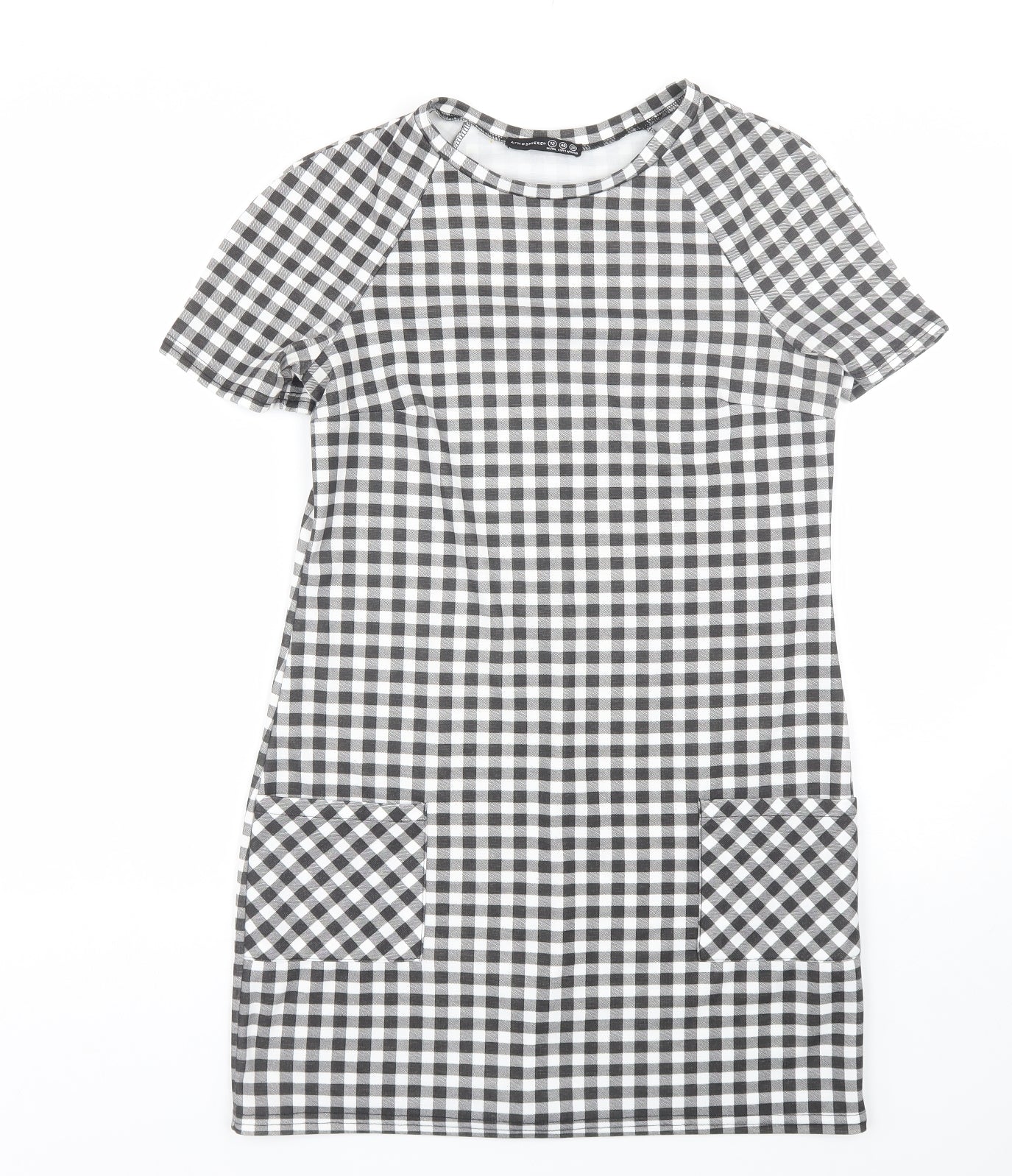 Atmosphere Womens Black Check  T-Shirt Dress  Size 10