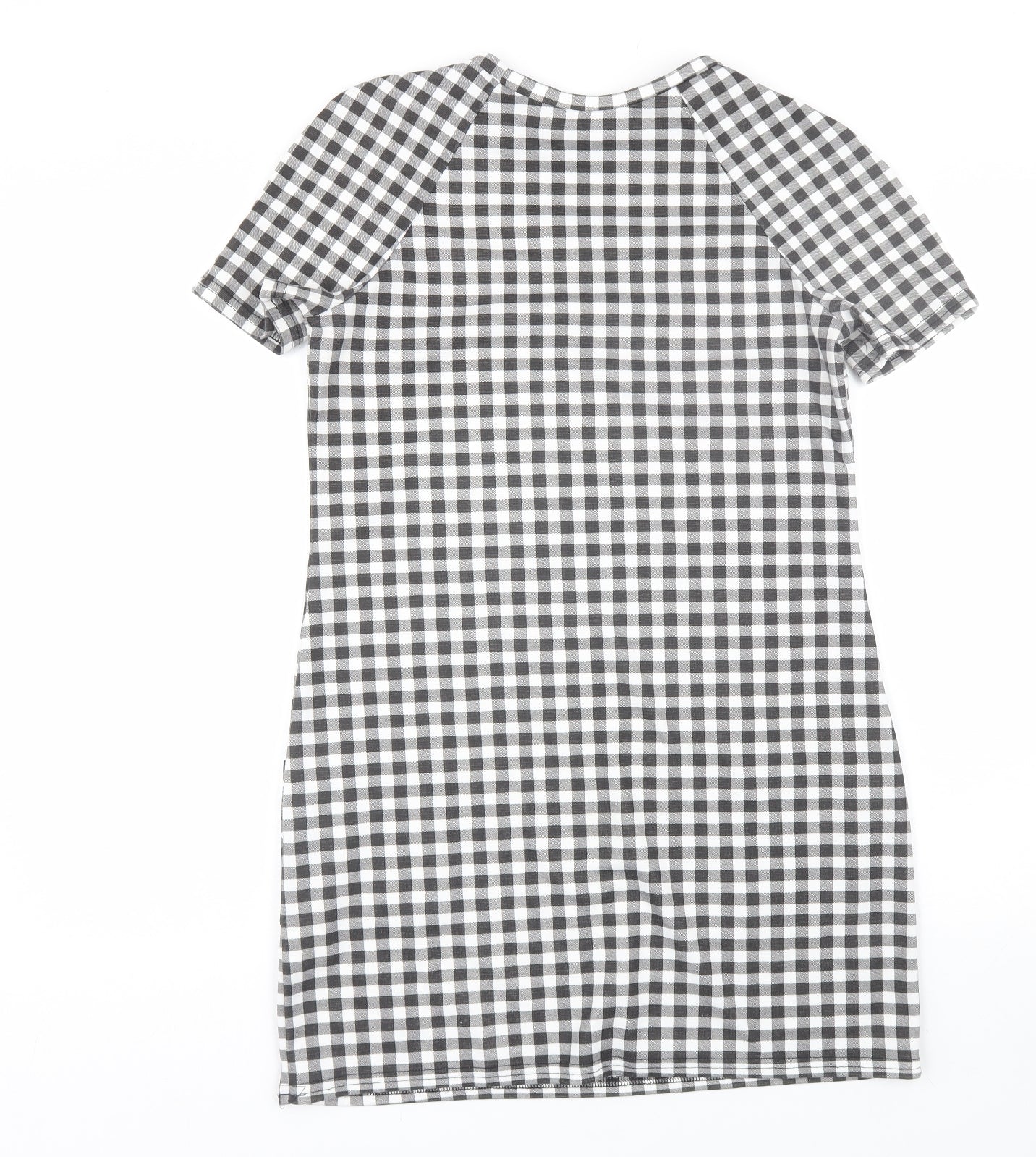 Atmosphere Womens Black Check  T-Shirt Dress  Size 10