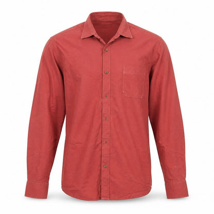 Easy Mens Red    Button-Up Size L