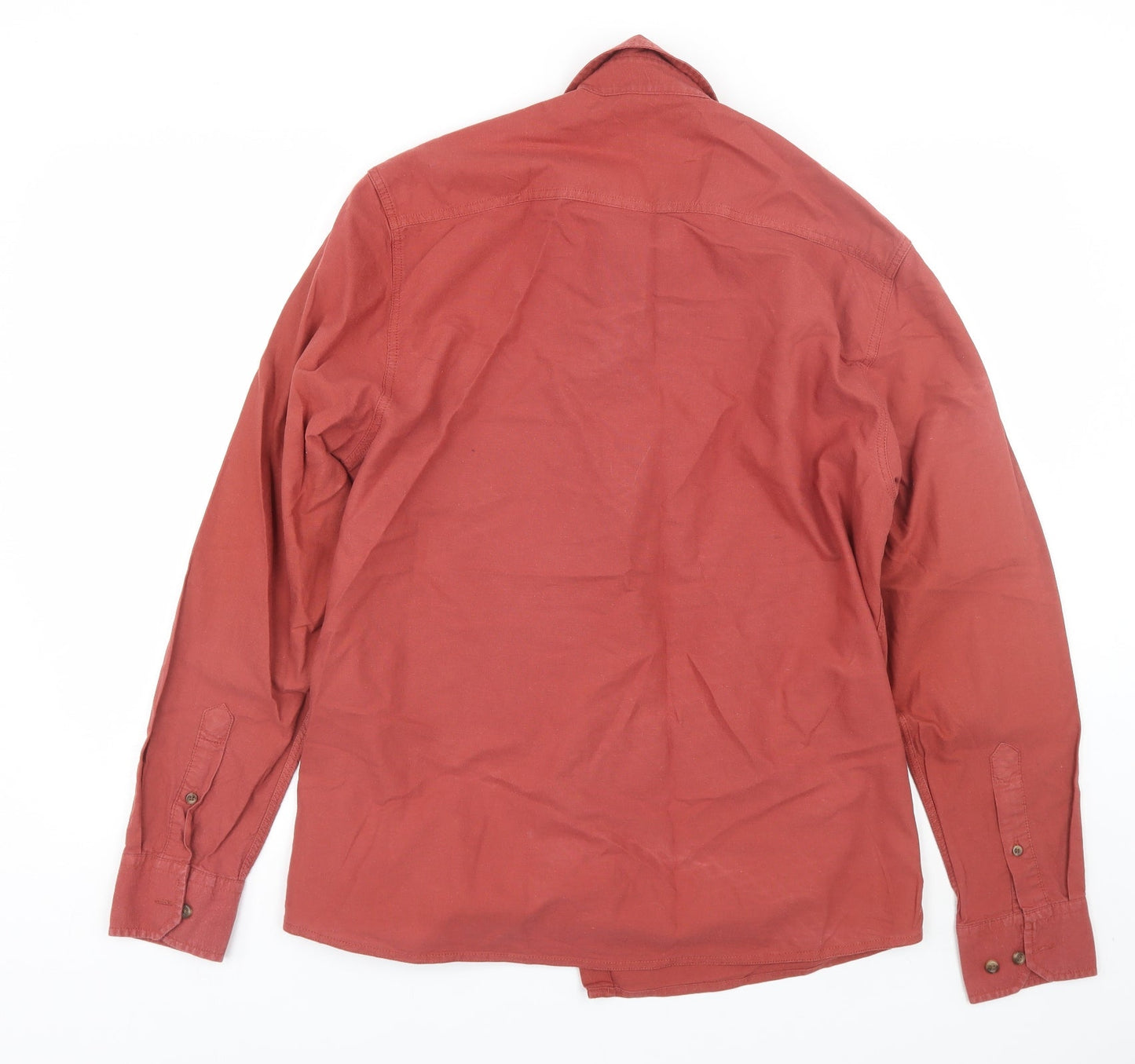 Easy Mens Red    Button-Up Size L