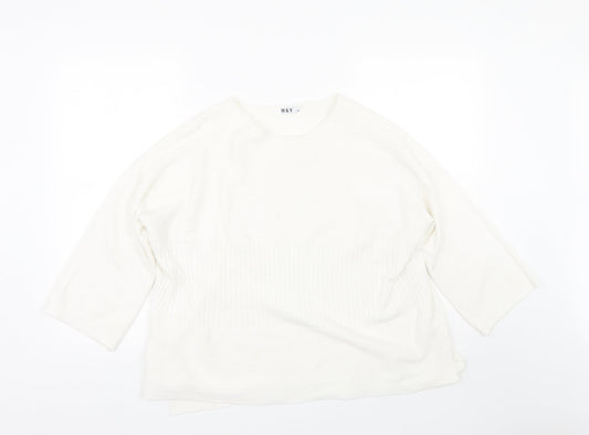 M&V Womens White   Basic T-Shirt Size S