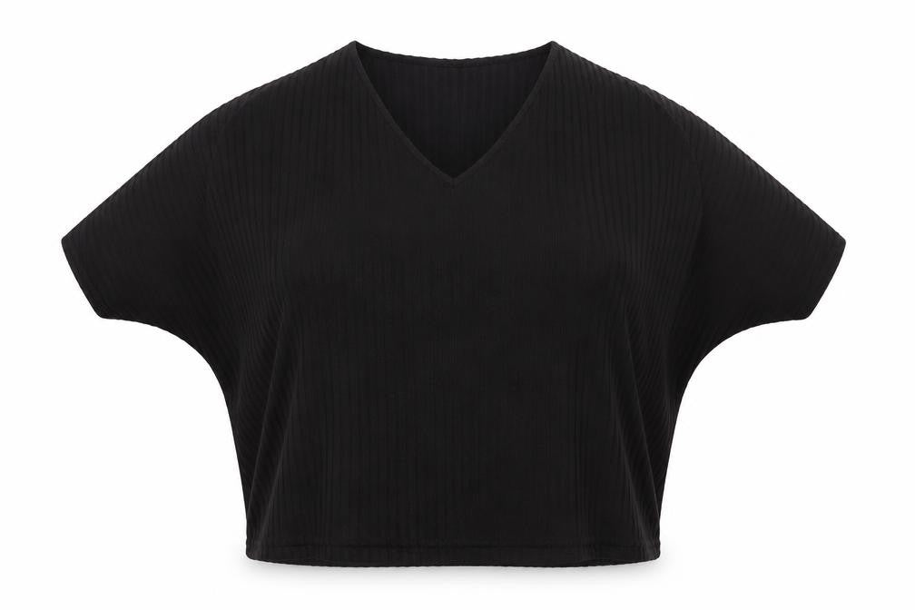 New Look Womens Black Striped  Basic T-Shirt Size S
