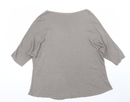 Preworn Womens Grey   Basic T-Shirt Size L