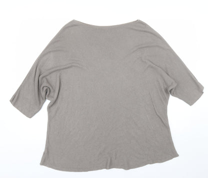 Preworn Womens Grey   Basic T-Shirt Size L