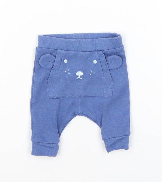 M&S Baby Blue   Jogger Trousers Size Newborn