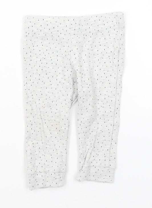 F&F Baby Grey Spotted  Jogger Trousers Size 6-9 Months