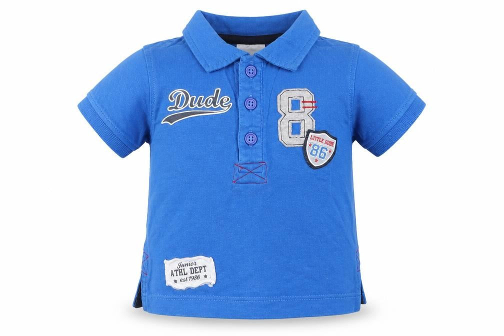 Peacocks Baby Blue   Basic Polo Size 6-9 Months