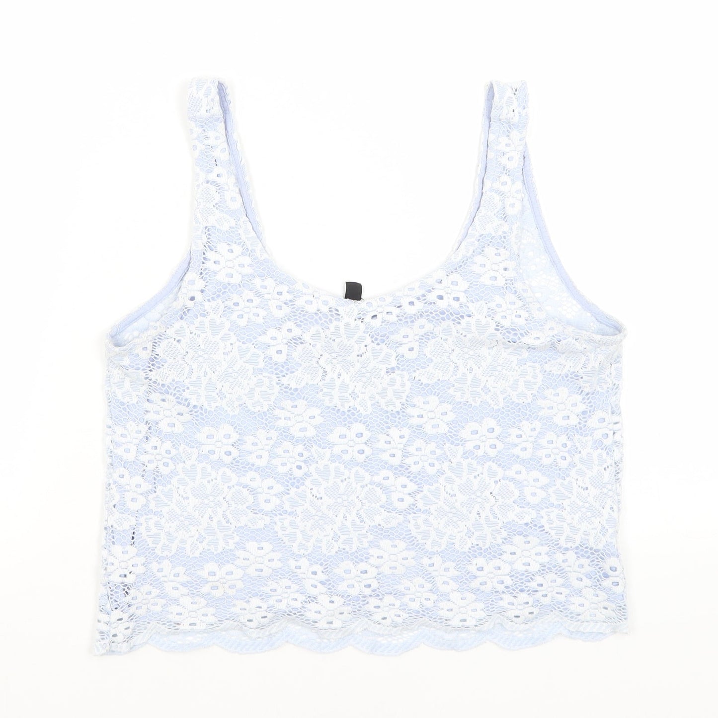 Topshop Womens Blue Floral  Cropped Tank Size 6