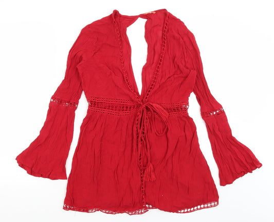 River Island Womens Red   Shrug Jumper Size S