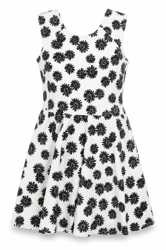 Club L Womens White Floral  Fit & Flare  Size 12