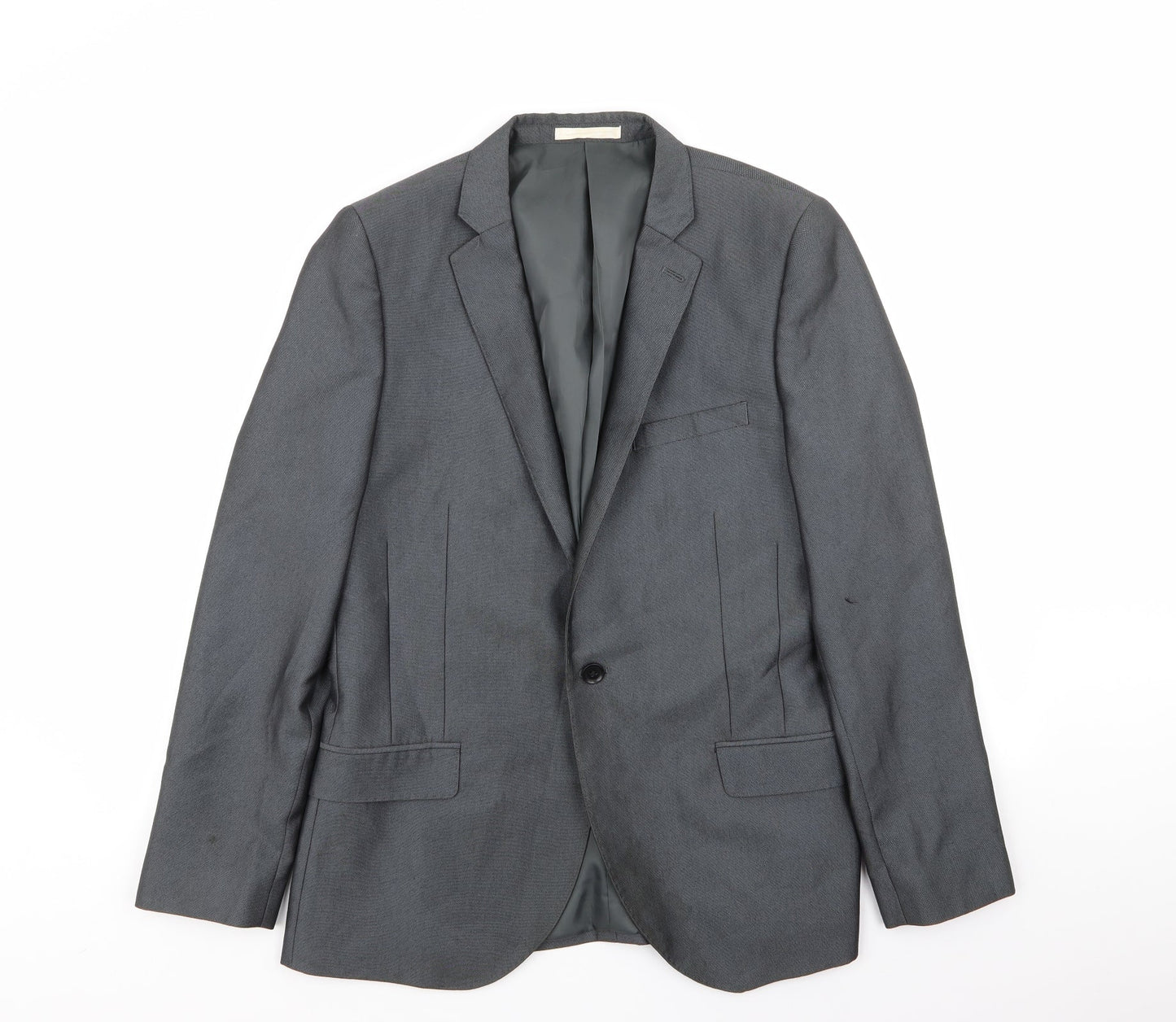 Moss London Mens Grey   Jacket Blazer Size 40