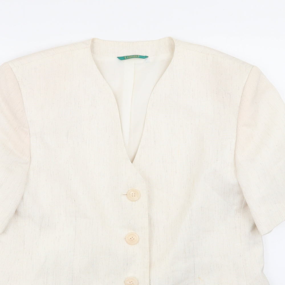 CANADA  Womens Ivory   Jacket Blazer Size 14