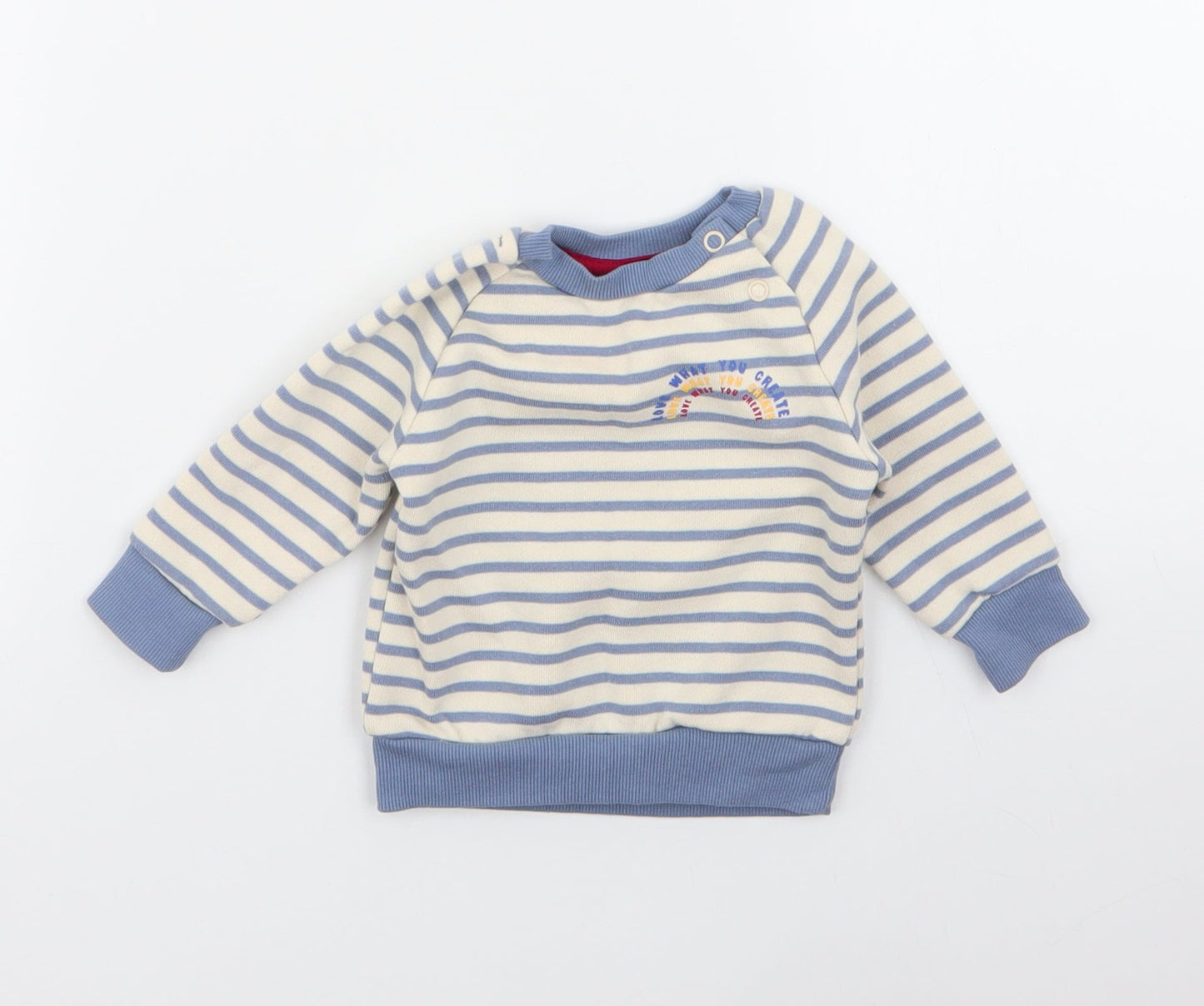 Primark Boys Multicoloured Striped  Pullover Jumper Size 3-6 Months