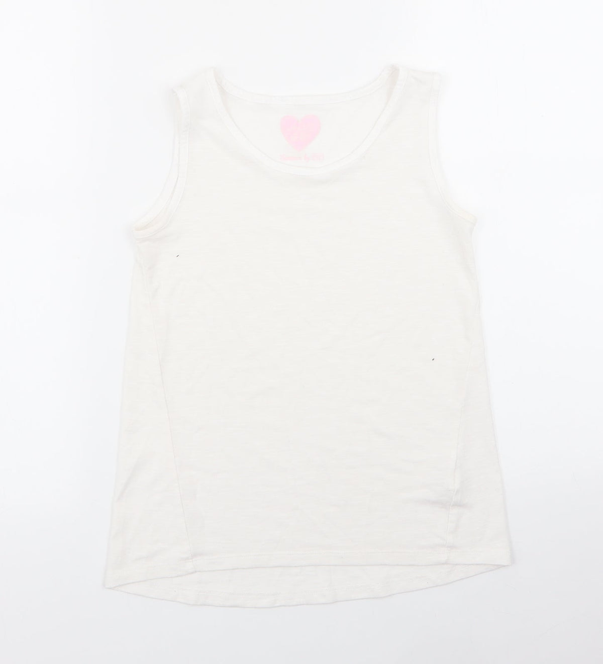 F&F Girls White   Basic T-Shirt Size 9-10 Years