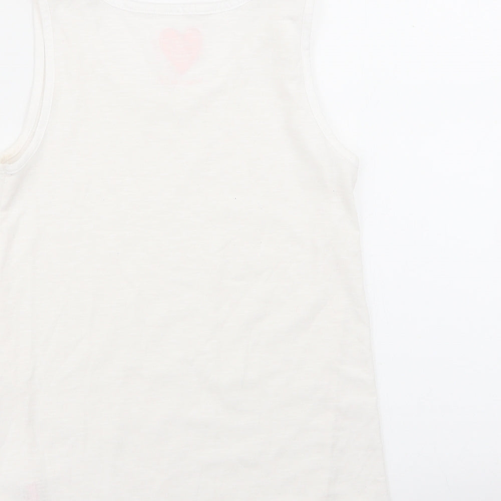 F&F Girls White   Basic T-Shirt Size 9-10 Years