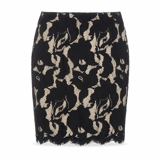Max Studio Womens Black Floral  Straight & Pencil Skirt Size M