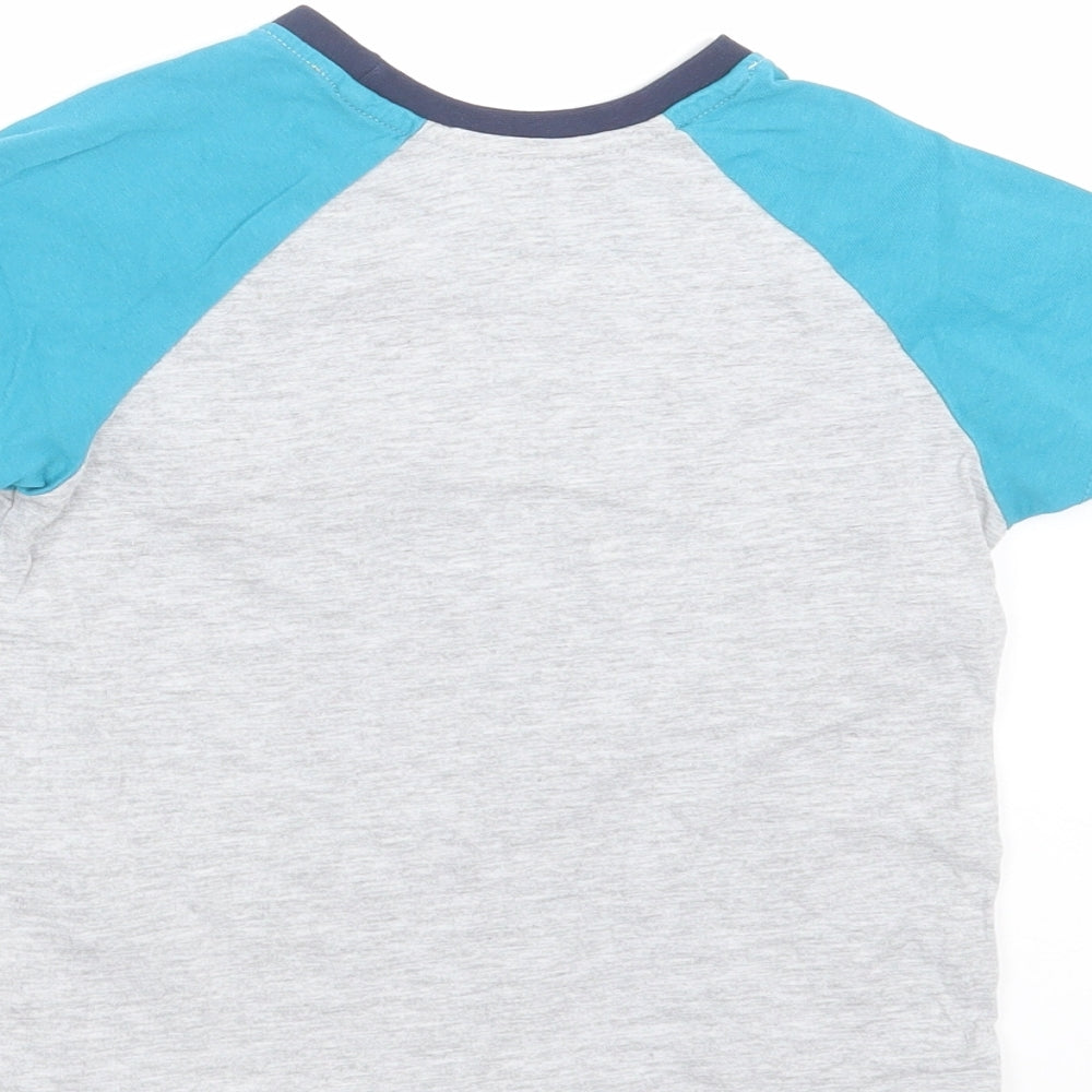 Matalan Boys Grey Solid   Pyjama Top Size 5 Years  - team chill