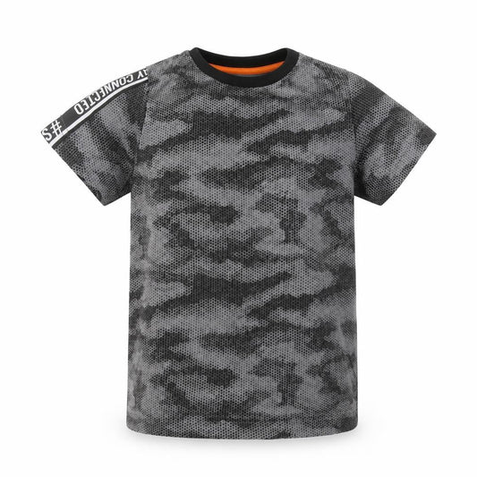 Matalan Boys Grey Camouflage  Basic T-Shirt Size 5 Years