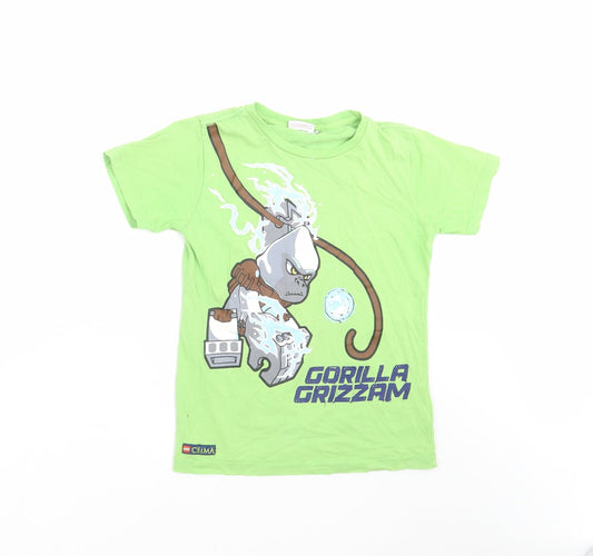 Lego Wear Boys Green   Basic T-Shirt Size 8 Years  - gorilla
