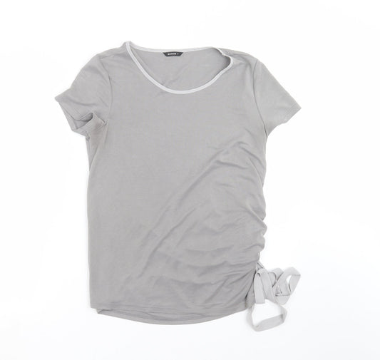 Roman Womens Grey   Basic T-Shirt Size 12  - ruched side