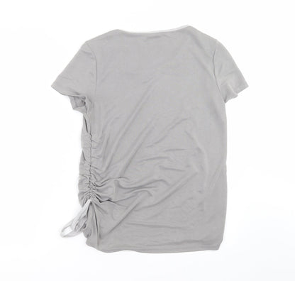 Roman Womens Grey   Basic T-Shirt Size 12  - ruched side