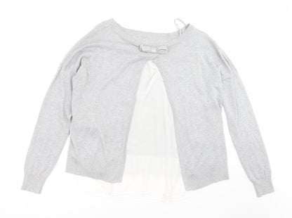 Only Our Story Womens Grey   Pullover Jumper Size L