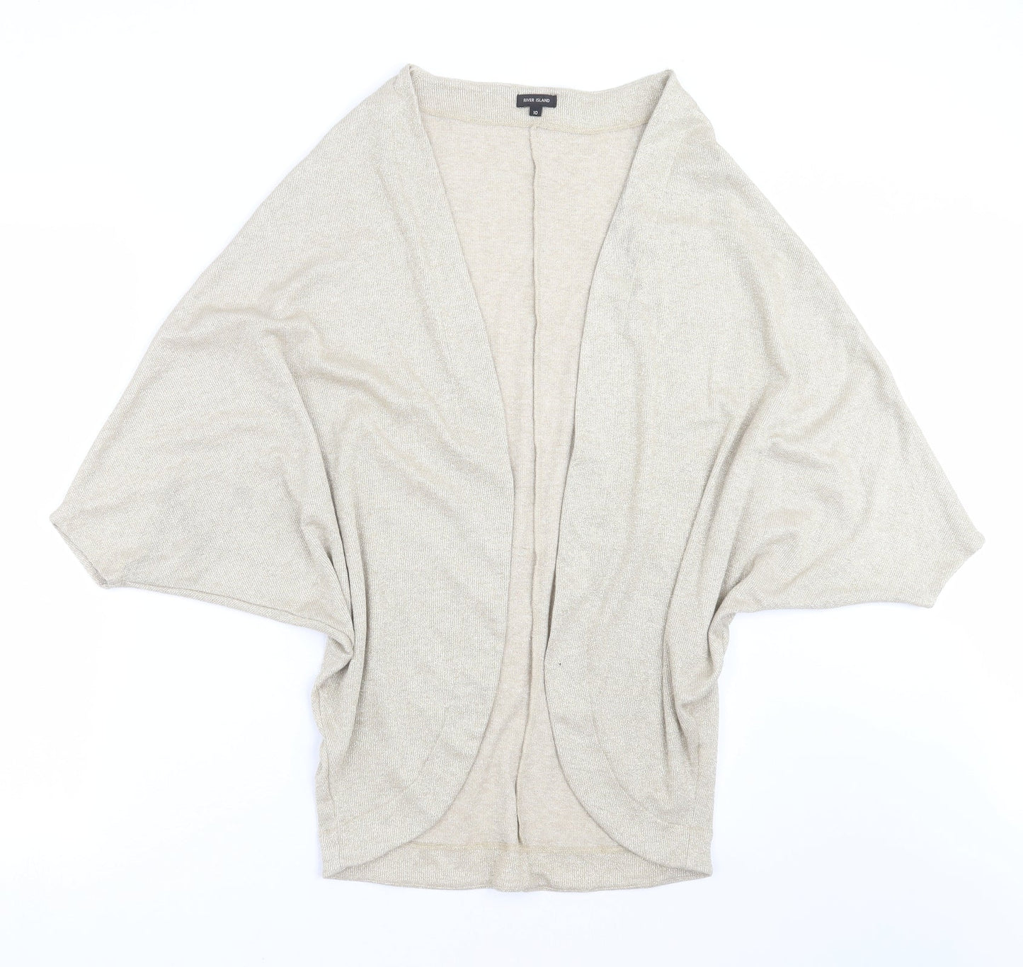 River Island Womens Gold   Cardigan Jumper Size 10