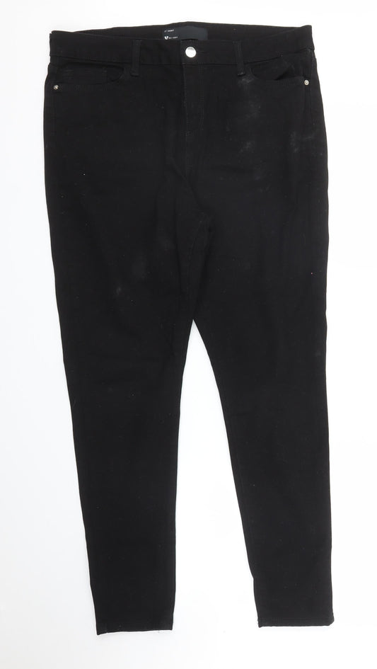 Very Womens Black  Denim Skinny Jeans Size 16 L27 in