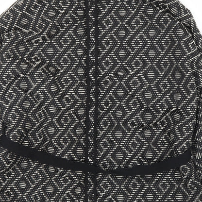 H&M Womens Black Geometric  Jacket Blazer Size S